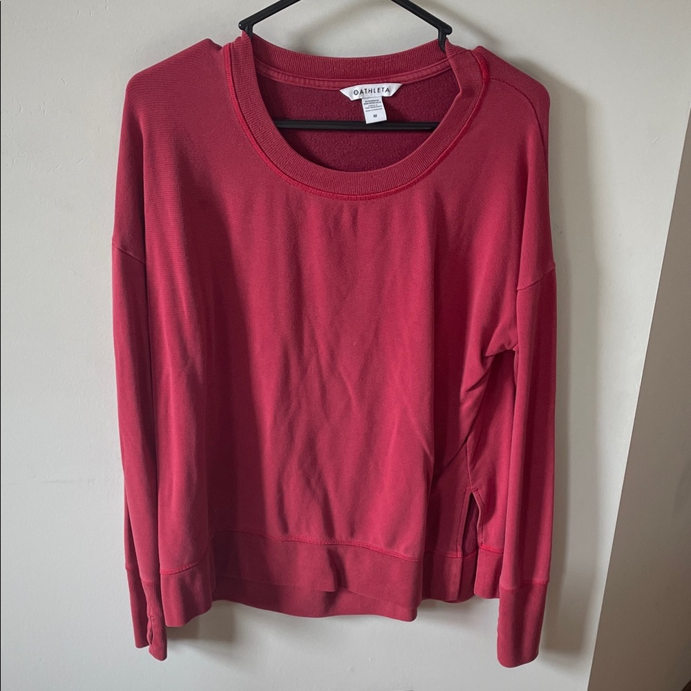 Athleta Red Long Sleeve Top